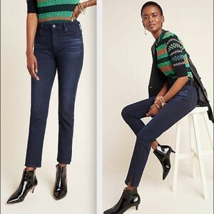 AG The Stevie High-Rise Slim Slit Ankle Jeans